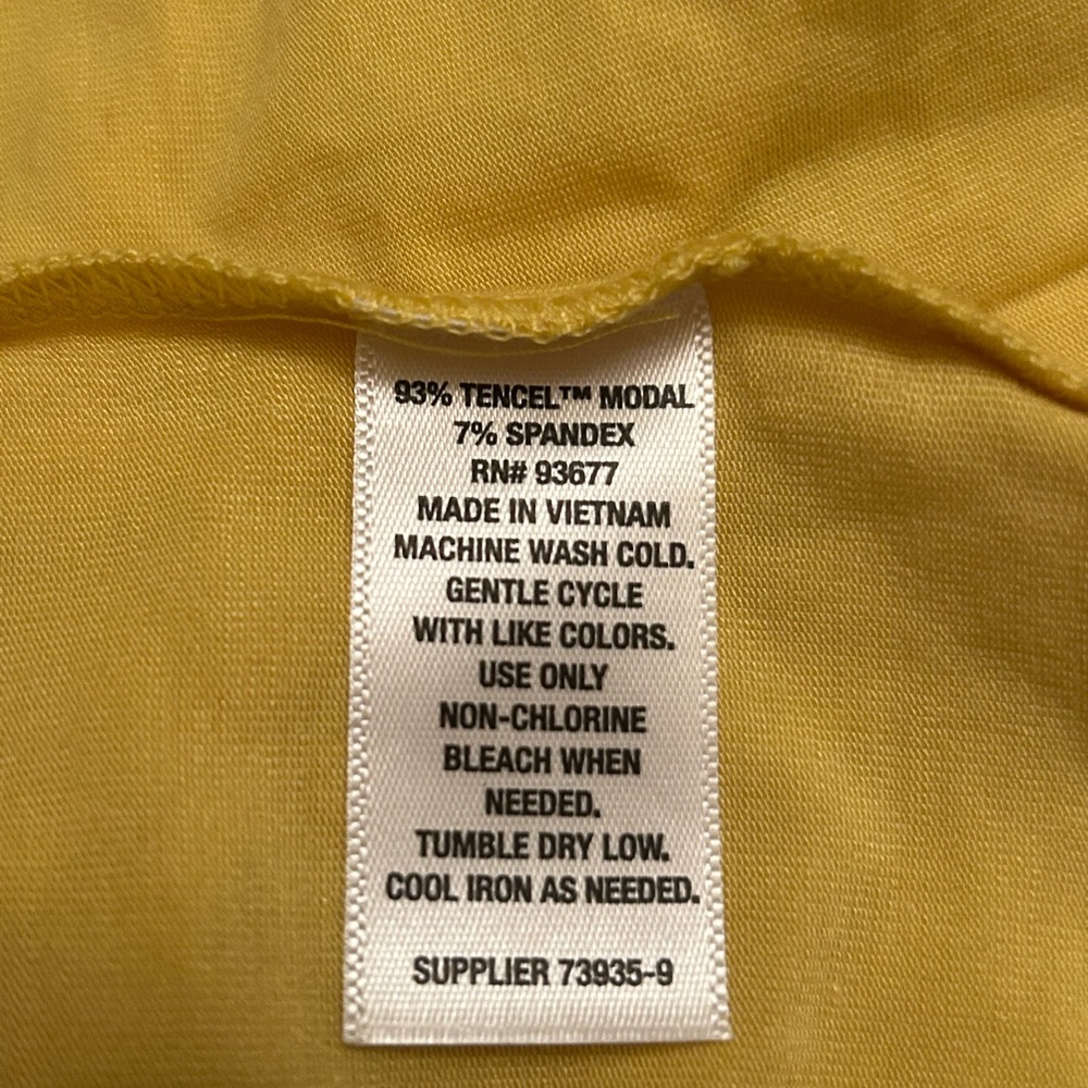 Worthington NWT Yellow Sleeveless Top Size Medium - Picture 6 of 6